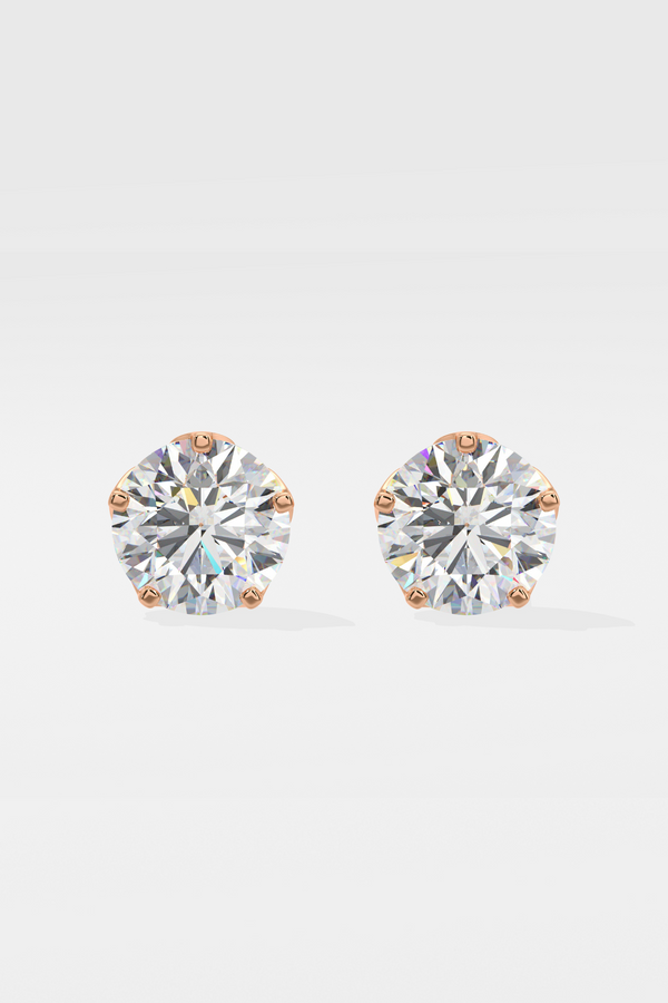 4 ct Solitaire Studs