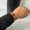 BLACK CLOVER BRACELET - 18K GOLD-PLATED