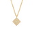 CHARM SQUARE NECKLACE - 18K GOLD-PLATED