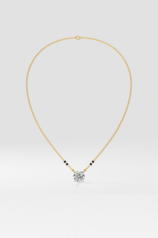 1 ct Solitaire Mangalsutra