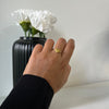 ENGRAVABLE HEART RING - 18K GOLD PLATED