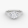 Aura Halo Pavé Cushion Lab Grown Diamond Ring