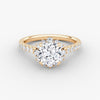 Aura Halo Pavé Cushion Lab Grown Diamond Ring