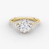 Aura Halo Pavé Cushion Lab Grown Diamond Ring