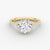 Aura Halo Pavé Cushion Lab Grown Diamond Ring