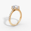 Aura Halo Pavé Cushion Lab Grown Diamond Ring