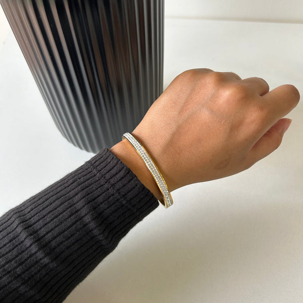 DUO STUDDED BRACELET - 18K GOLD-PLATED