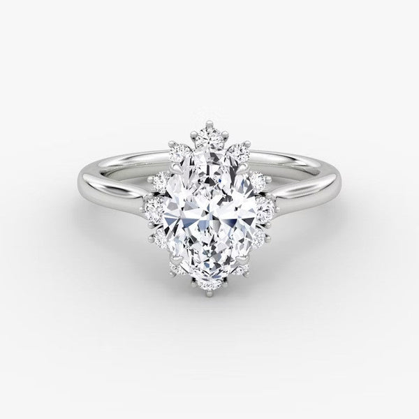 Aura Halo Oval Lab Grown Diamond Ring