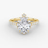 Aura Halo Pavé Pear Lab Grown Diamond Ring