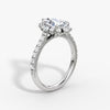 Aura Halo Pavé Pear Lab Grown Diamond Ring