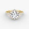 Aura Halo Pavé Round Lab Grown Diamond Ring