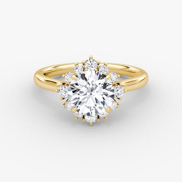Aura Halo Round Lab Grown Diamond Ring