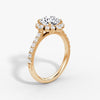 Aura Halo Pavé Round Lab Grown Diamond Ring