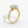Aura Halo Pavé Round Lab Grown Diamond Ring