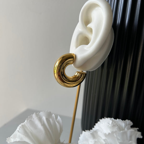 HAILEY HOOPS - 18K GOLD PLATED