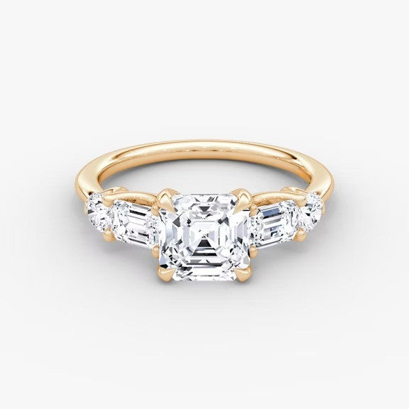Anomaly Asscher & Emerald Lab Grown Diamond Engagement Ring