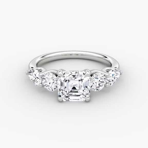 Anomaly Asscher & Pear Lab Grown Diamond Engagement Ring