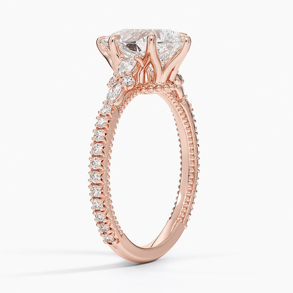 Roseline Pear Lab Grown Diamond Engagement Ring