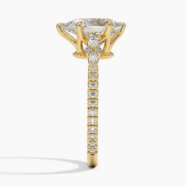 Roseline Pear Lab Grown Diamond Engagement Ring