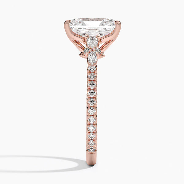 Roseline Radiant Lab Grown Diamond Engagement Ring