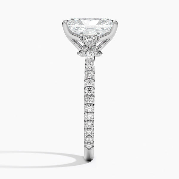 Roseline Radiant Lab Grown Diamond Engagement Ring