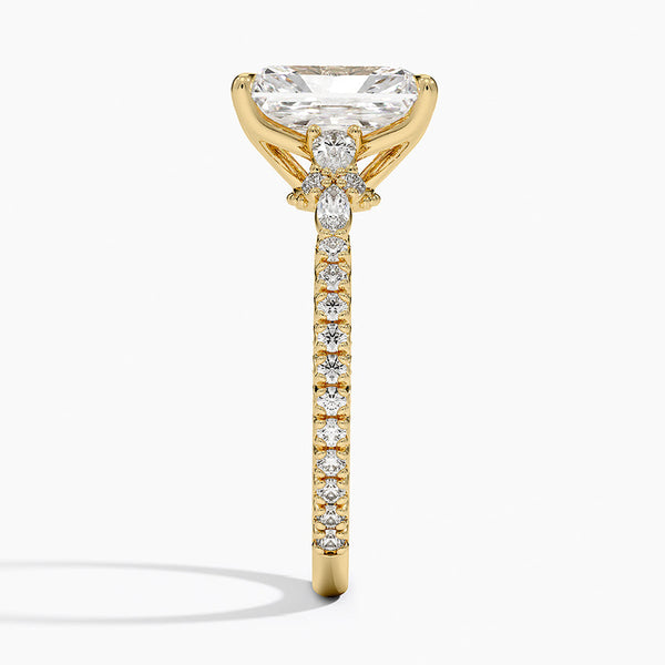 Roseline Radiant Lab Grown Diamond Engagement Ring