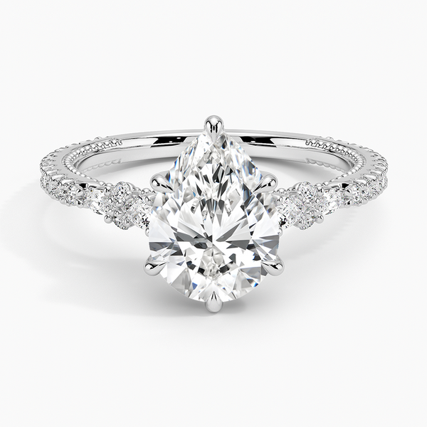 Roseline Pear Lab Grown Diamond Engagement Ring