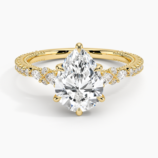 Roseline Pear Lab Grown Diamond Engagement Ring