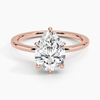 Hidden Halo Pear Lab Grown Diamond Engagement Ring