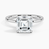 Hidden Halo Asscher Lab Grown Diamond Engagement Ring