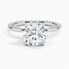 Hidden Halo Cushion Lab Grown Diamond Engagement Ring