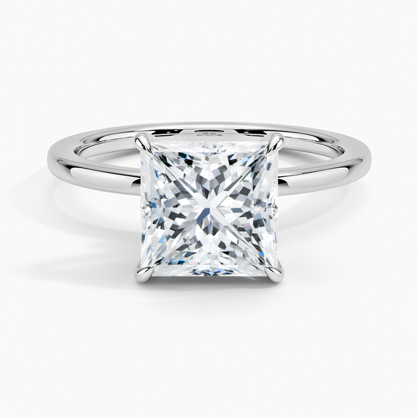 Hidden Halo Princess Lab Grown Diamond Engagement Ring