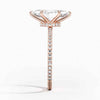 Hidden Halo Pavé Marquise Lab Diamond Engagement Ring