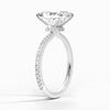 Hidden Halo Pavé Radiant Lab Diamond Engagement Ring