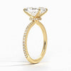 Hidden Halo Pavé Radiant Lab Diamond Engagement Ring