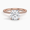 Hidden Halo Pavé Cushion Lab Diamond Engagement Ring