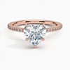 Hidden Halo Pavé Heart Lab Diamond Engagement Ring