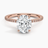 Hidden Halo Pavé Oval Lab Diamond Engagement Ring