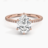 Hidden Halo Pavé Pear Lab Diamond Engagement Ring