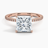 Hidden Halo Pavé Princess Lab Diamond Engagement Ring