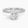 Hidden Halo Pavé Oval Lab Diamond Engagement Ring