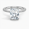 Hidden Halo Pavé Radiant Lab Diamond Engagement Ring
