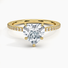 Hidden Halo Pavé Heart Lab Diamond Engagement Ring