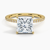 Hidden Halo Pavé Princess Lab Diamond Engagement Ring