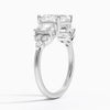 Sabrina Three Stone Asscher Lab Grown Diamond Engagement Ring