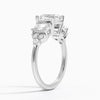 Sabrina Three Stone Cushion Lab Grown Diamond Engagement Ring