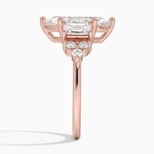 Sabrina Three Stone Marquise Lab Grown Diamond Engagement Ring