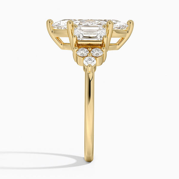 Sabrina Three Stone Marquise Lab Grown Diamond Engagement Ring