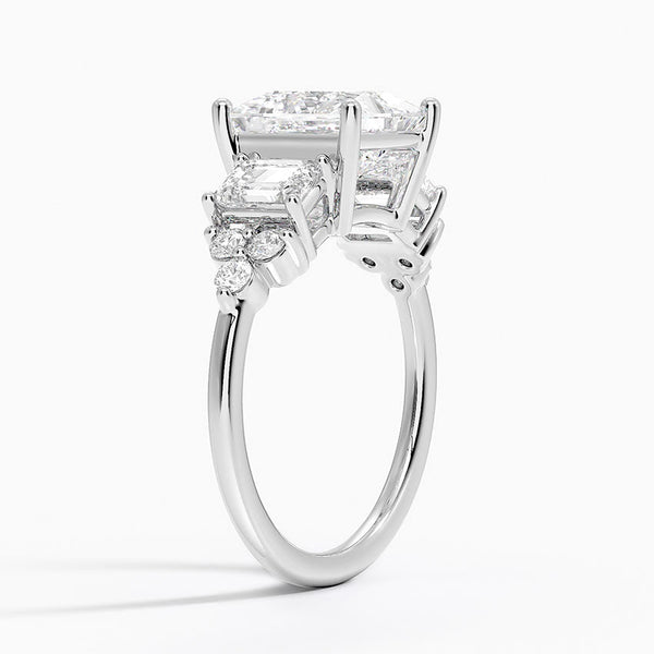 Sabrina Three Stone Princess Lab Grown Diamond Engagement Ring
