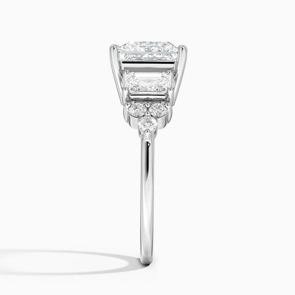 Sabrina Three Stone Princess Lab Grown Diamond Engagement Ring